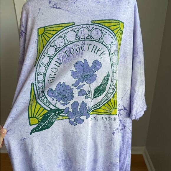 3X Purple Tie Dye Grow Together Tee - Picture 2 of 6